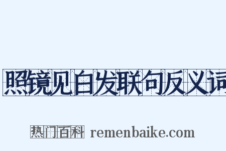 照镜见白发联句反义词是什么意思的图片